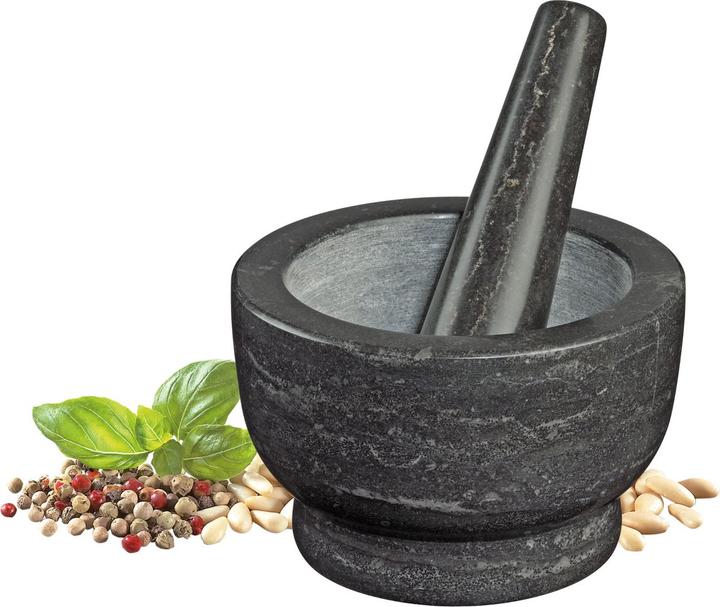 Actual product image Cilio Mortar URANUS ø 16 cm marble black