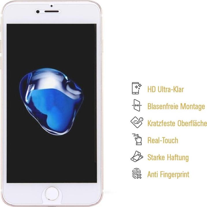 Produktbild Protectorking 3x Panzerfolie Anti-Shock HD Klar (3 Stück, Apple iPhone 8)