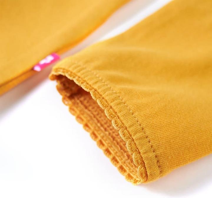 Immagine prodotto VidaXL Camicia a maniche lunghe per bambini ocra scuro 116,Materiale: 95 (116)