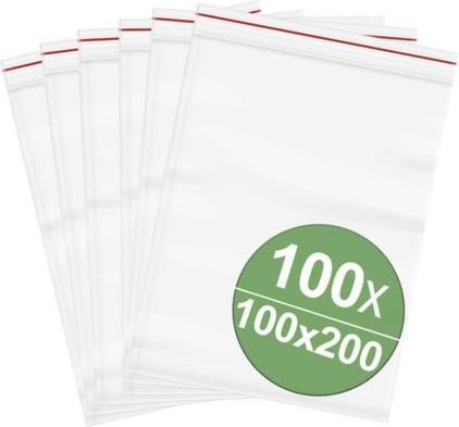 Productafbeelding Quadrios Ziplock-zak zonder etiketstrook (B x H) 100 mm x 200 mm Transparant