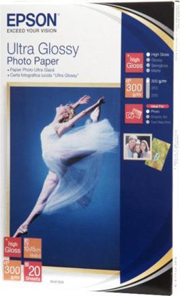 Actual product image Epson Ultra photo glossy paper, 20 sheets (300 g/m², 10 x 15 cm, 20 x)