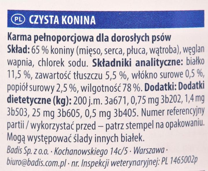 Etichetta energetica animonda GranCarno SING. PRO. SUPR. Cavallo puro 400g (Adulto, 1 pz., 400 g)