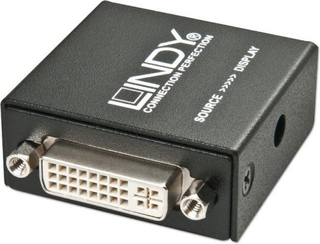Produktbild Lindy DVI-D Dual Link Repeater / Extender. Bis 40m mit SLD Kabeln. (DVI, 15 cm)
