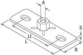 Immagine prodotto Fischer Piastra di base GPL Lunghezza 120 mm Larghezza 40 mm Spessore 4,0 mm Acciaio zincato zincato v (M10)