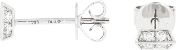 Immagine prodotto Xen Orecchini pendenti a prisma con 8 diamanti 0,06 ct. oro bianco 585 (585 oro bianco)