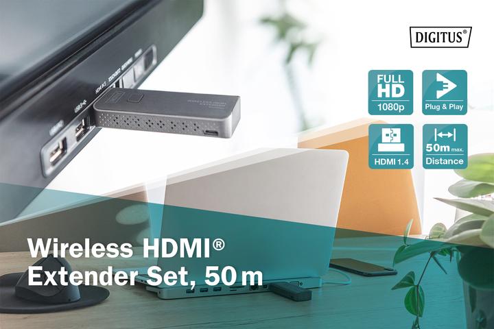 Actual product image Digitus Wireless HDMI Extender Set (50 m, HDCP)