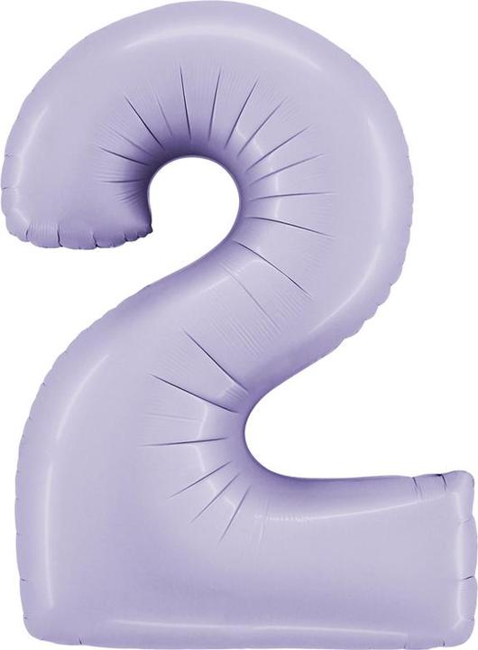 Actual product image Grabo Maxi foil balloon number 2 lavender satin (1 x)