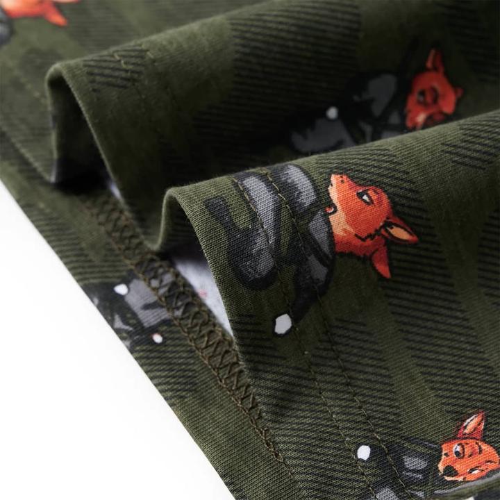 Actual product image VidaXL Children's pyjamas with long sleeves Khaki 116,Material: 100 (116)