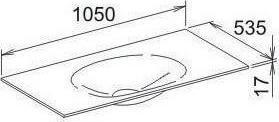 Actual product image Keuco Varicor-WT EDITION 11 PLANNING m 1L-Boh 2100x17x535mm arctic sdm (535 mm, 2100 mm)