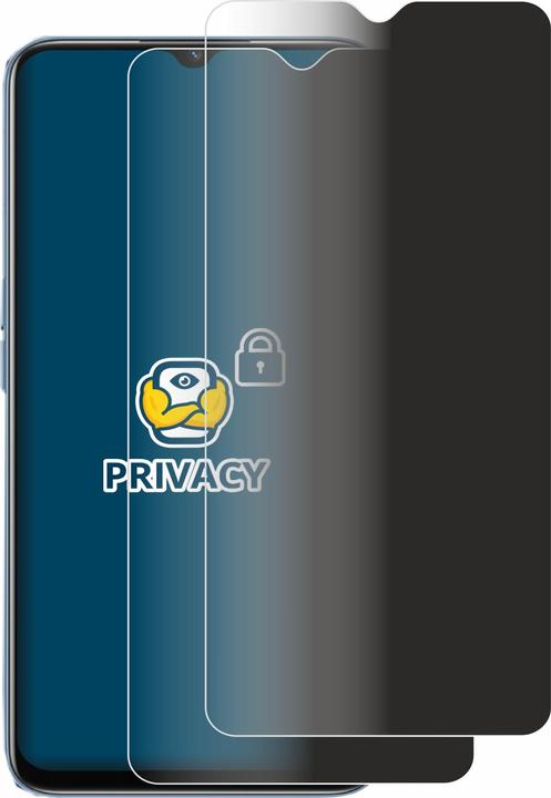 Productafbeelding BROTECT Anti-spionnetje privacyfolie Beschermfolie tegen blauw licht (2 Stuk, Oppo A16)