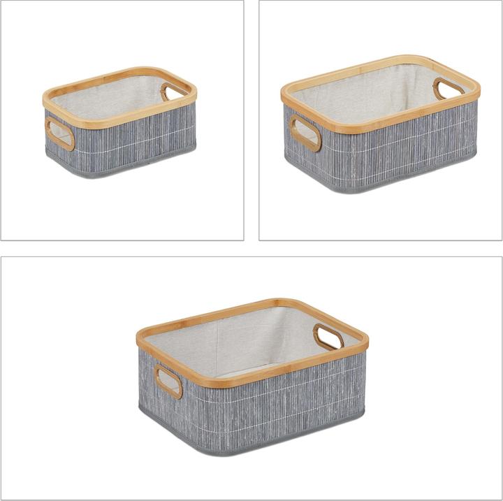 Actual product image Relaxdays 3x storage basket (3 x, 41 x 33.5 x 17 cm)