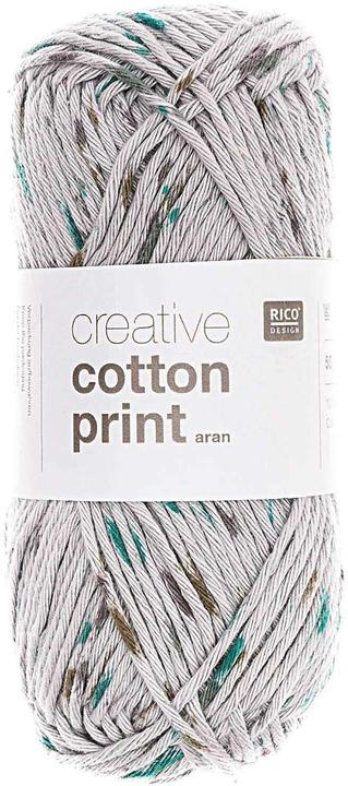 Actual product image Rico Design Wool Creative Cotton Print Aran 50 g Grey/Green (85 m)