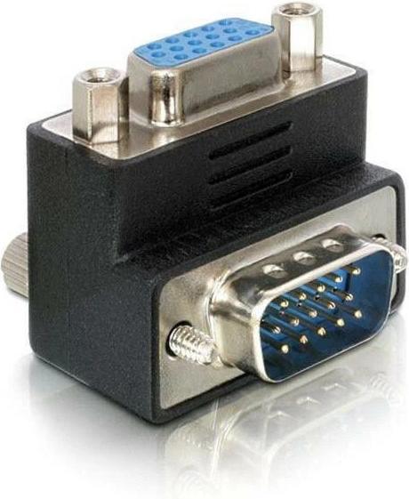 Produktbild Delock Adapter VGA Stecker auf VGA Buchse 90ø (VGA, 7 cm)