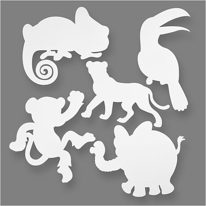 Immagine prodotto Creativ Company Carta da costruzione Jungle 16 pezzi, bianco (16 x)