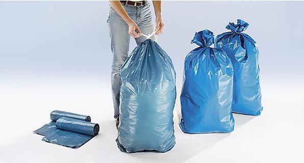 Actual product image kaiserkraft PE drawstring waste bags (25 x, 120 l)