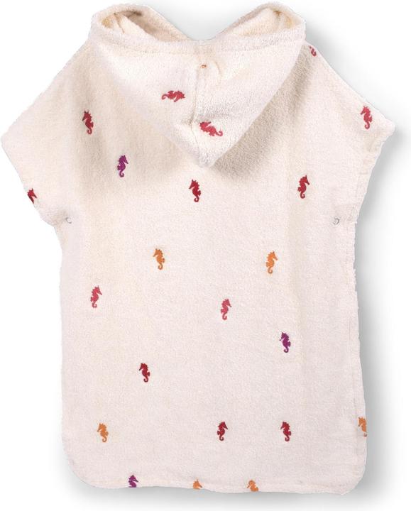 Filibabba Poncho de bain avec motif brodé - hippocampe