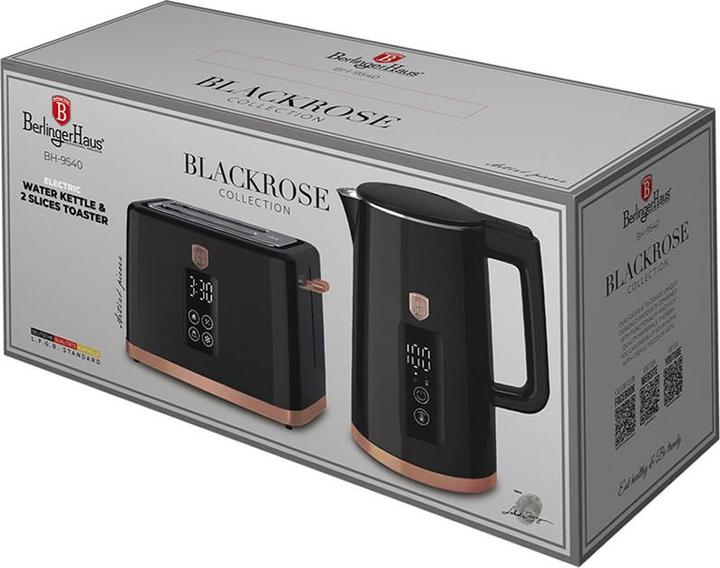 Actual product image BerlingerHaus Haus Wasserkocher & Toaster mit Digitalanzeige Black Rose Collection (1.70 l)