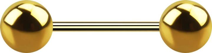 Immagine prodotto Star Piercing Micro bilanciere placcato oro con due sfere (Acciaio chirurgico 316L, senza ottone)