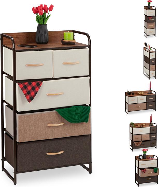 Actual product image Relaxdays Schubladenschrank (58 x 31.5 x 100 cm)