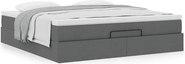 Image du produit VidaXL Lit Ottoman avec matelas Gris foncé 160x200 cm Tissu (160 x 200 cm)
