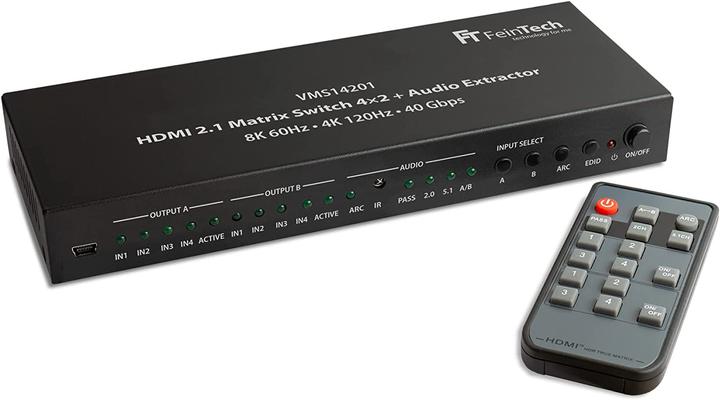 Produktbild FeinTech HDMI 2.1 Matrix Switch 4x2 Umschalter