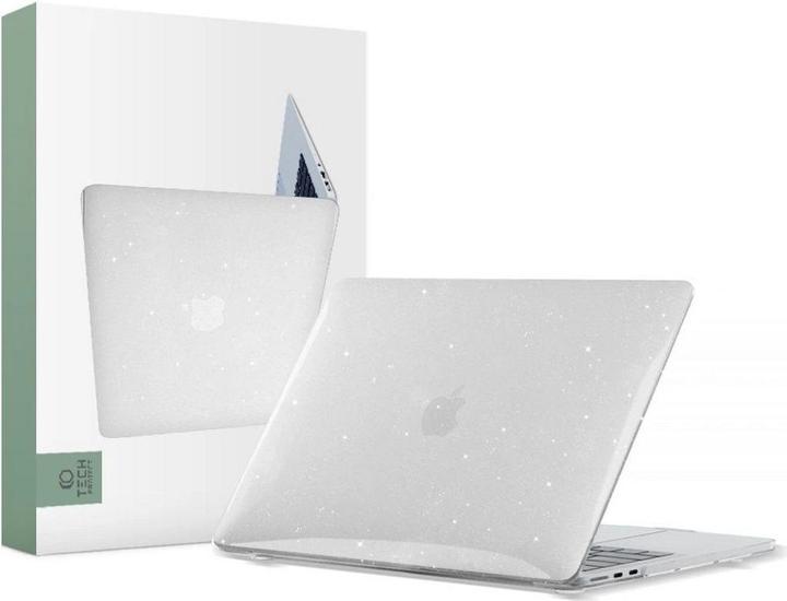 Actual product image Tech-Protect SmartShell case for MacBook Air 13" M2 / M3 / 2022-2024 - transparent and glitter (13", Apple)