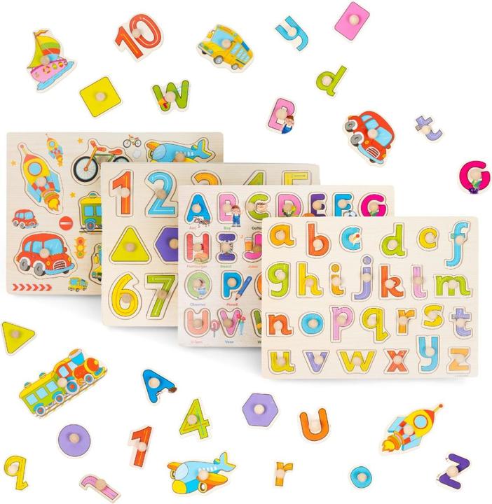 Actual product image The twiddlers Peg puzzle set of 4 Wildlife Learning (4 pieces)