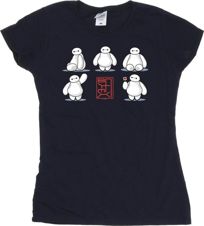Actual product image Disney Womens/Ladies Big Hero 6 Baymax Many Poses Cotton T-Shirt (S)