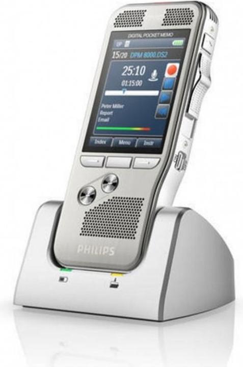 Philips DPM8500 Pocket Memo Integrator (lecteur de codes-barres, sans logiciel, commutateur à glissière (4 Go)