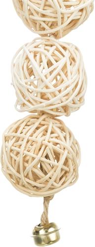 Immagine prodotto Trixie 3 Rotan Ballen Met Bel Aan Touw Naturel