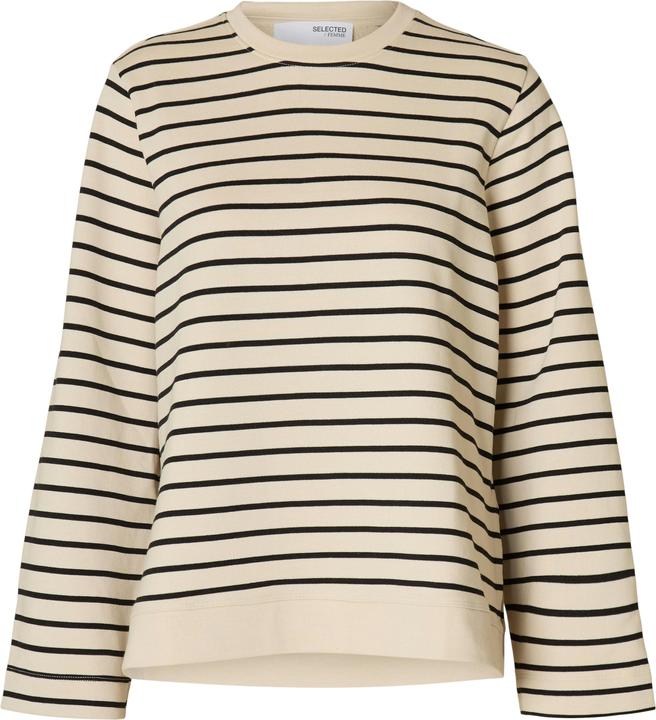 Selected Femme Gestreiftes Baumwoll Sweatshirt