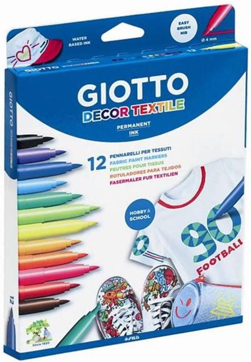 Giotto Matita tessile (Giallo, Multicolore, Viola, Nero, Rosso, Marrone, 4 mm, 12 x)