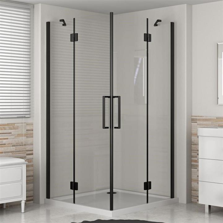 Actual product image Masterjero SHOWER ENCLOSURE 90X90X195CM 6MM BLACK