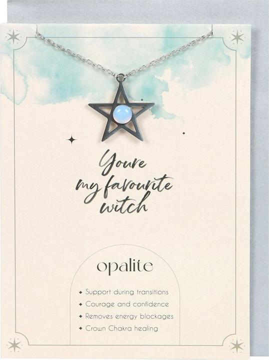Immagine prodotto Something Different Tu sei la mia stella preferita Collana e biglietto d'auguri in opalite (100% materiale sintetico)