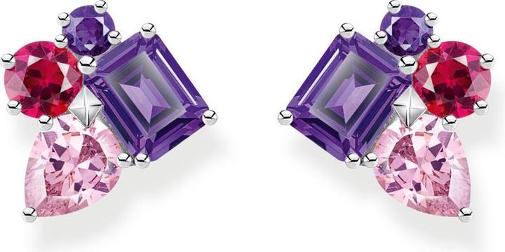 Produktbild Thomas Sabo Ohrstecker mit Steinen in Rosa, Rot und Violett Silber (925er Silber)