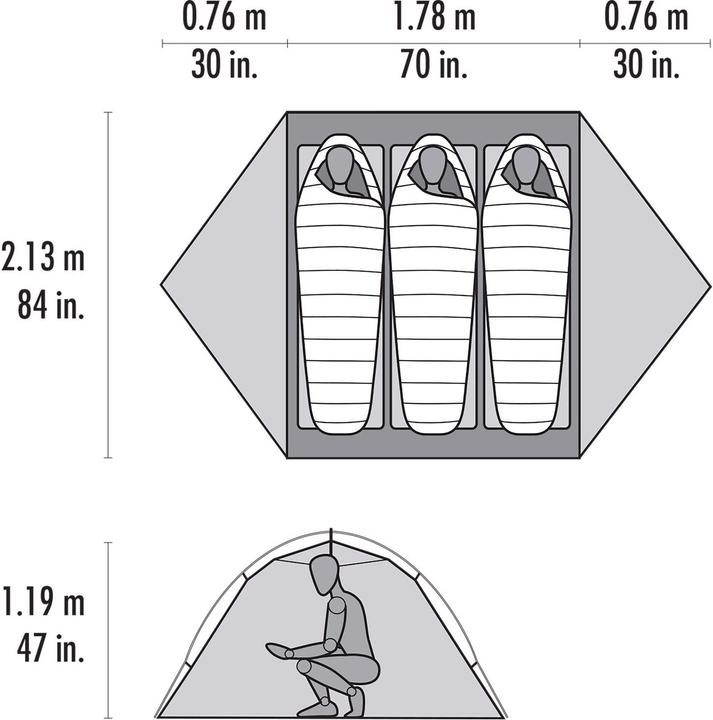 Immagine prodotto Msr Access 3 (Tenda a cupola, 1.99 kg, 3 persone)