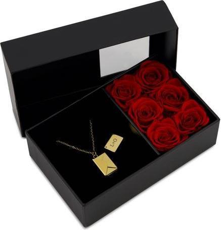 Actual product image TOP Personalisierbare Halskette Briefumschlag gold in Rosenbox