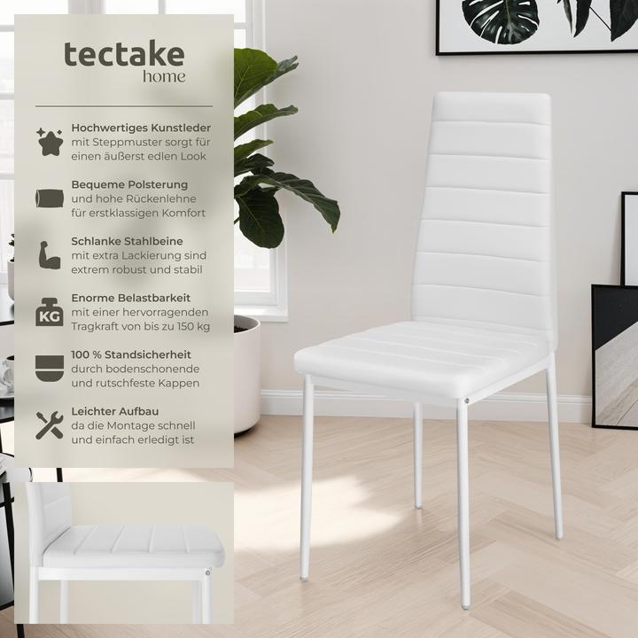 Produktbild tectake 8x Esszimmerstuhl