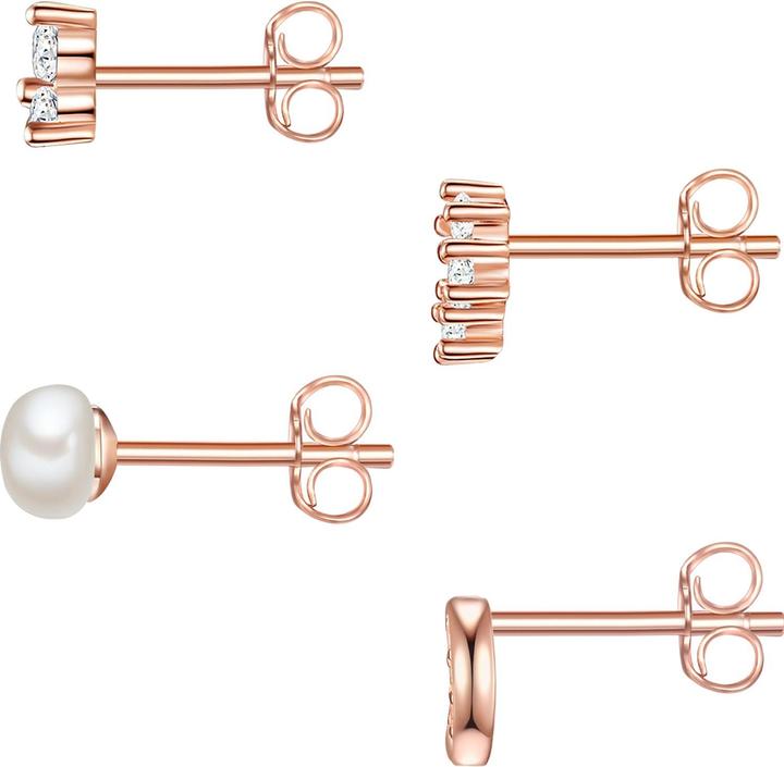 Immagine prodotto Glanzstücke München Donna Argento Cubic Zirconia Perla d'acqua dolce coltivata Oro rosa - 23834 (Argento)