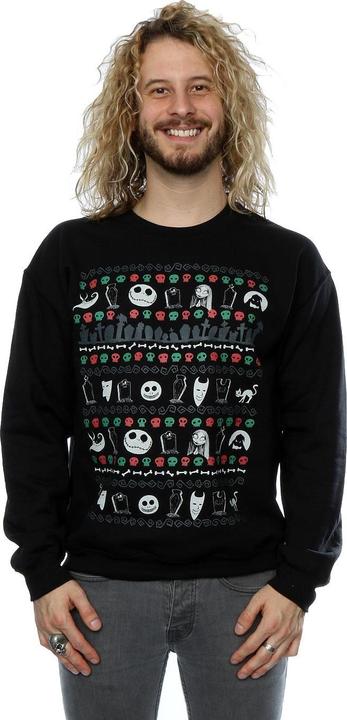 Actual product image Disney Mens Nightmare Before Christmas Festive Icons Sweatshirt (XXL)
