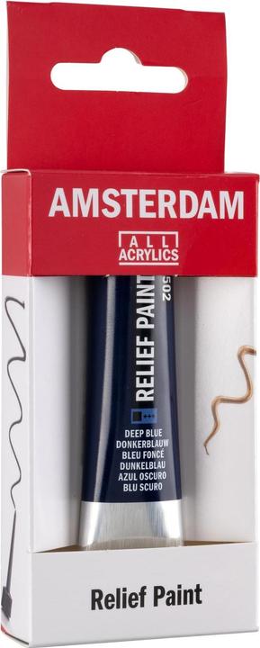 Image du produit Amsterdam Peinture acrylique Reliefpaint 502 (Bleu foncé, 20 ml)