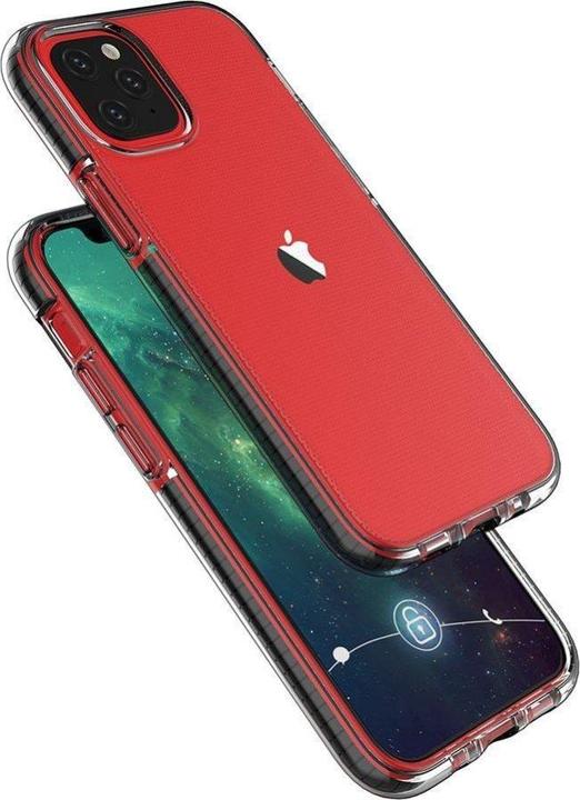 Image du produit Hurtel Spring Case clear TPU gel protective cover with colored frame for iPhone 13 mini light blue (Apple iPhone 13 mini)