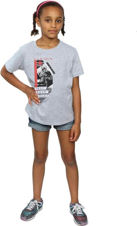 Actual product image Star Wars Girls The Last Jedi Captain Phasma Cotton T-Shirt (152, 158)
