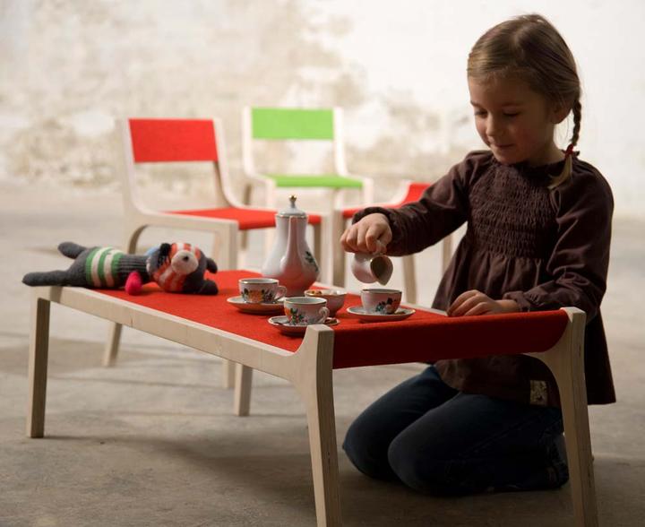 Produktbild Sirch Sibis Bank Erykah roter FIlz (Kindersofa)