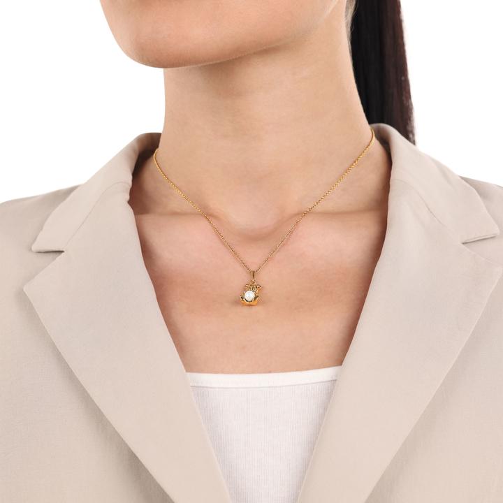 Produktbild Amor Anhänger für Damen, 925 Sterling Silber, Muschelkernperle | Bär (Silber 925)