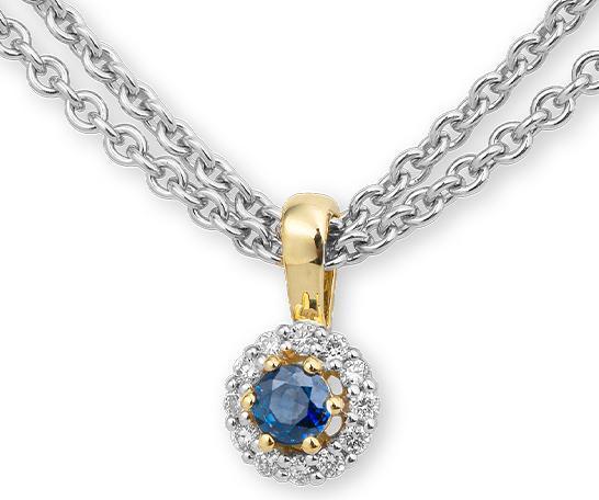 Produktbild Breuning ANHÄNGER - E.SAFIR/Brill. 0,09 Ct. H/si (585, - Gold)
