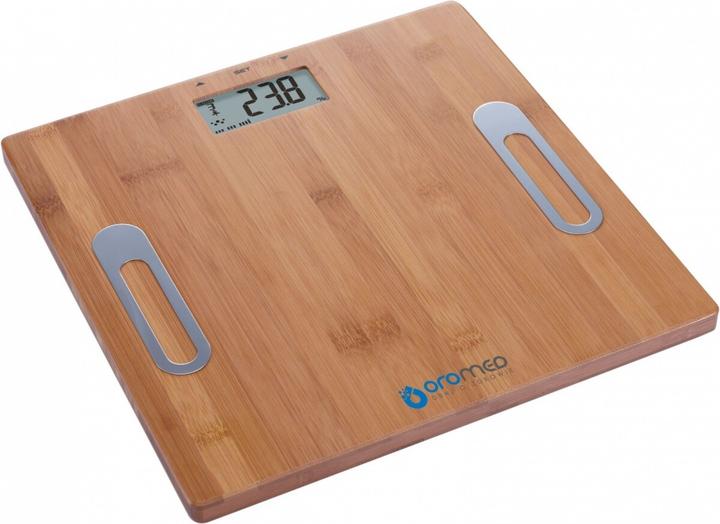 Oromed ORO-SCALE BAMBOO Quadratisch Bambus Elektronische Personenwaage (150 kg)