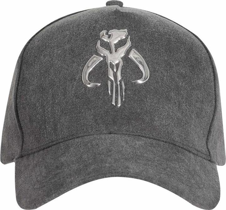 Actual product image Heroes Inc Star Wars The Mandalorian Baseball Cap Silver Crest
