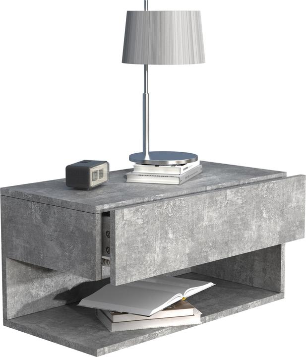 Produktbild VCM Holz Wandschublade Nachtschrank Wandboard Schublade Konsole Nachttisch Usal XL 60 cm (60 x 32 x 30 cm)