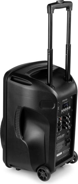 Actual product image Fenton Speaker Bluetooth - FT12LED MK2 karaoke box met LEDâ€™s, accu en microfoon - Voor (Active)